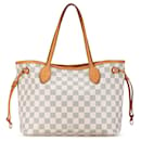 White Louis Vuitton Damier Azur Neverfull PM Tote Bag