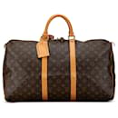 Brown Louis Vuitton Monogram Keepall 50 Travel Bag