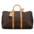 Borsa da viaggio Keepall 50 Monogram Louis Vuitton marrone