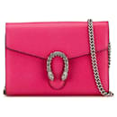 Pink Gucci Mini Dionysus Wallet on Chain Crossbody Bag