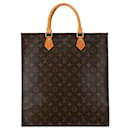 Bolsa Tote Sac Plat Monograma Louis Vuitton marrom