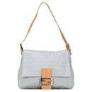 Blauer Fendi Zucchino Canvas Mamma Forever Schultertasche