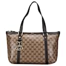 Brown Gucci GG Crystal Abbey D Ring Tote