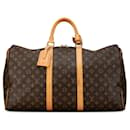 Braune Louis Vuitton Monogram Keepall 50 Reisetasche