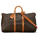 Reisetasche Keepall Bandoulière 55 Monogramm Louis Vuitton braun