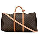 Brown Louis Vuitton Monogram Keepall Bandouliere 60 Travel Bag