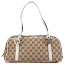 Tan Gucci GG Canvas Twins Schultertasche