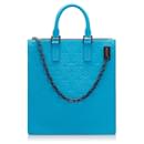 Bolsa Sac Plat em Taurillon Monograma Azul Louis Vuitton