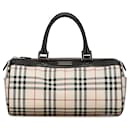 Beige Burberry House Check Handtasche