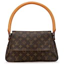 Sac à épaule mini Looping Monogram Louis Vuitton marron