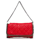 Red Stella McCartney Quilted Falabella Flap Shoulder Bag - Stella Mc Cartney