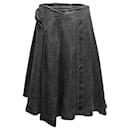 Grey Dries Van Noten Linen Wrap Skirt Size EU 40