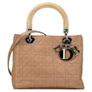 Tan Dior Medium Woll Cannage Lady Dior Tasche