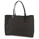 Tote en toile Zucchino noire de Fendi