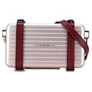 Pink Dior x Rimowa Aluminum Personal Clutch On Strap Crossbody Bag