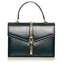 Green Gucci Sylvie 1969 Leather Satchel