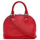 Red Louis Vuitton Epi Alma BB Satchel