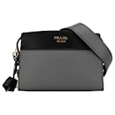 Gray Prada Saffiano City Esplanade Crossbody