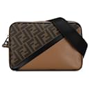 Brown Fendi Zucca Diagonal Crossbody Bag