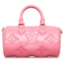 Pink Louis Vuitton Monogram Calfskin Bubblegram Papillon BB Satchel