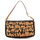 Bolso de Hombro Pochette Accesorios Monograma Graffiti de Louis Vuitton x Stephen Sprouse marrón