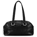 Black Chanel Choco Bar Caviar East West Bowler Bag