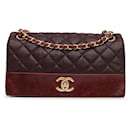 Red Chanel Medium Calfskin Soft Elegance Flap Shoulder Bag