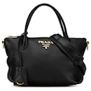 Black Prada Vitello Daino Satchel