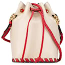 Bolso de cubo Mini Whipstitch Mon Tresor blanco de Fendi