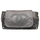 Gray Chanel Accordion CC Flap Bag