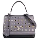 Gray Louis Vuitton Eyelet LockMe II Satchel