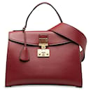 Red Dior DiorAddict Top Handle Bag Satchel