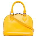 Yellow Louis Vuitton Epi Alma BB Satchel