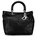 Black Dior Large Cannage Soft Lady Dior Tote Bag