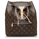 Mochila Montsouris NM Monograma Louis Vuitton marrón