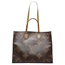 Borsa GM OnTheGo gigante Monogram inverso Louis Vuitton marrone