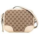 Bolsa transversal em lona GG marrom da Gucci