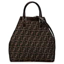 Braune Fendi Zucca Canvas Tasche