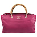 Pink Gucci Medium Bamboo Shopper Satchel