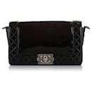 Bolso de Hombro Black Chanel Medium Patent Reverso Boy Flap