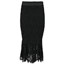 Jupe midi en dentelle Dolce & Gabbana en coton noir