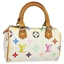 LOUIS VUITTON Mini Speedy Bolso de Mano Multicolor Monograma Blanco M92645 Auth 79012 - Louis Vuitton