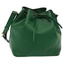 LOUIS VUITTON Epi Petit Noe Bolsa de Ombro Verde M44104 LV Auth 78328 - Louis Vuitton