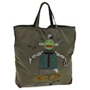 PRADA Borsa Tote Robot Nylon Khaki Auth 79153 - Prada