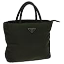 PRADA Borsa a mano in nylon khaki Auth mr282 - Prada