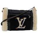 LOUIS VUITTON Teddy Mansion Mouton Teddy Monogram Tasche Schwarz M76564 Auth 78371A - Louis Vuitton