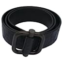 Ceinture Guccissima en toile GG de GUCCI 42,9"" noire 163501 Auth ac3103