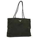 PRADA Bolsa Tote Nylon Caqui Auth 79522 - Prada