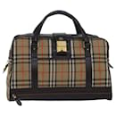 Borsa Boston in tela Nova Check di Burberrys marrone beige Auth ki4621 - Autre Marque