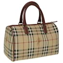 BURBERRY Nova Check Boston Tasche aus PVC-Leder Beige Auth 79406 - Burberry